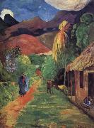 Paul Gauguin Tahiti streets oil painting artist